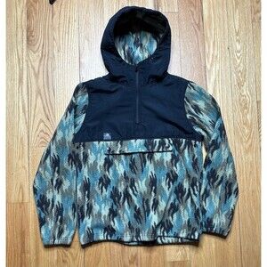 Lurking Class Sketchy Tank Camo Fleece Hoodie Anorak Jacket Size Small